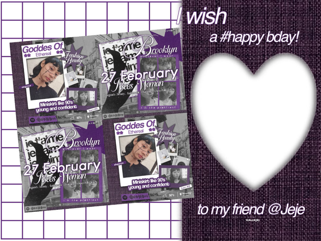 Purple frame of Jeje's bday!