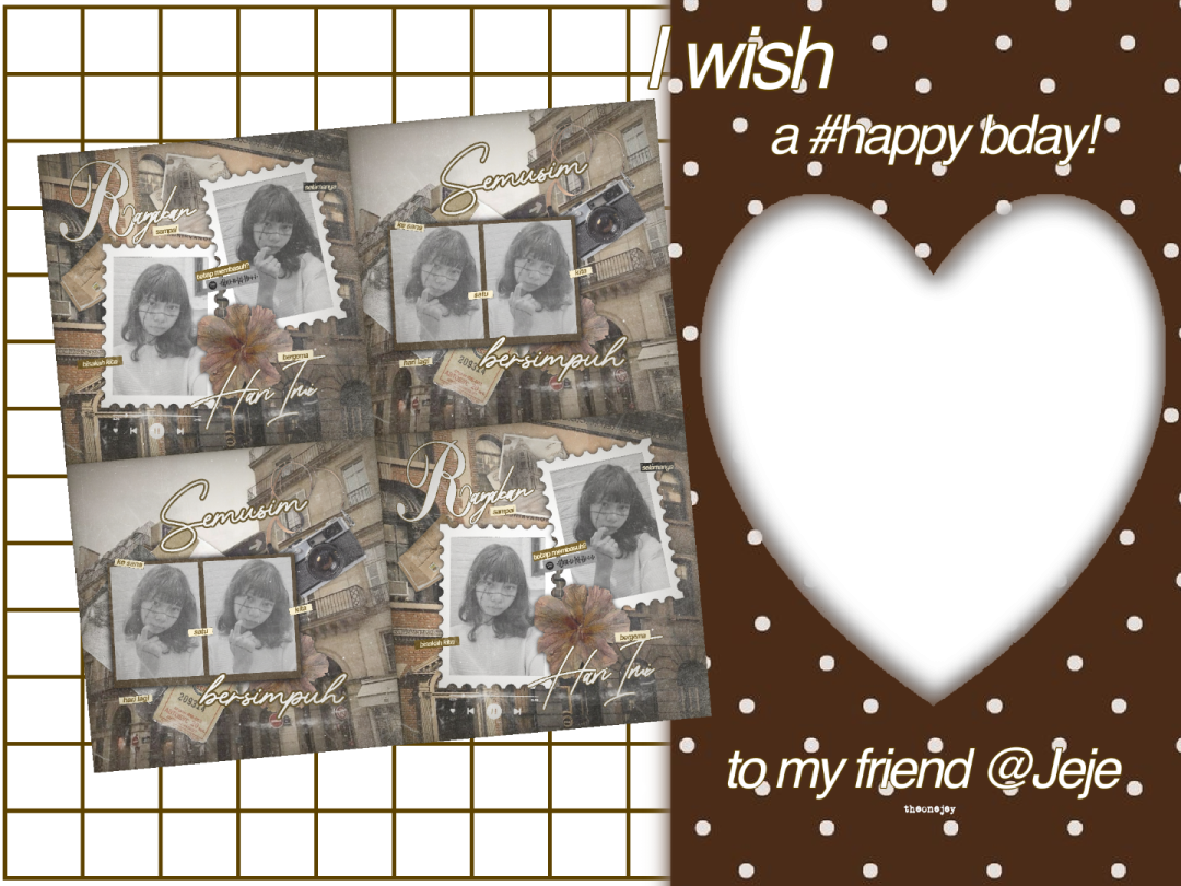 Brown frame of Jeje's bday!