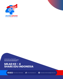 Frame of Milad Ke-4 Share Edu Indonesia