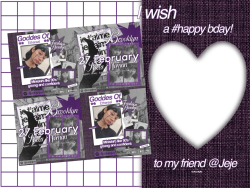 Frame of Purple frame of Jeje's bday!