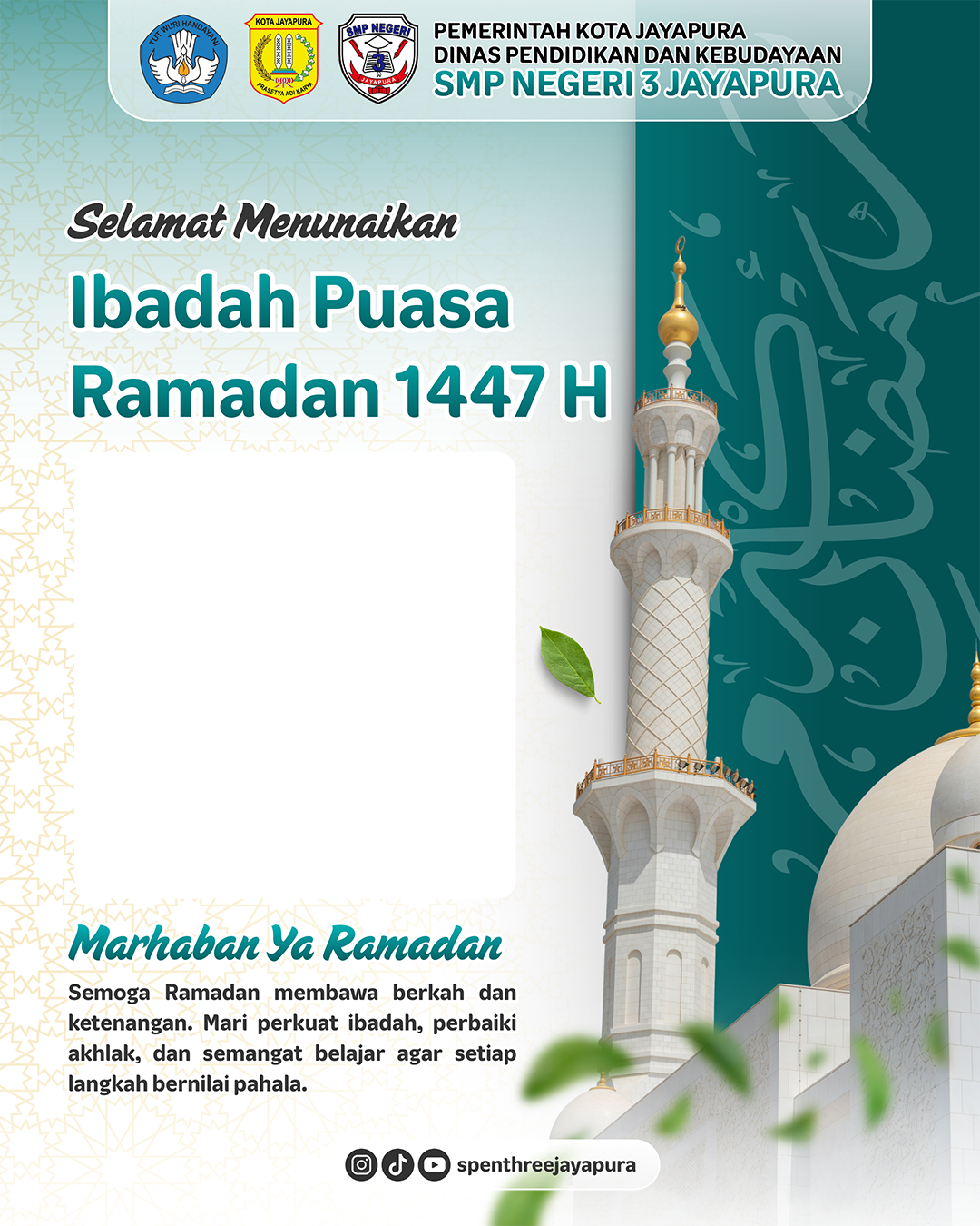 SMP Negeri 3 Jayapura - Ramadan 1447 H