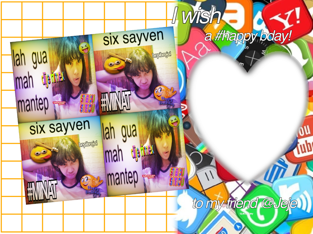 Rainbow frame of Jeje's bday!