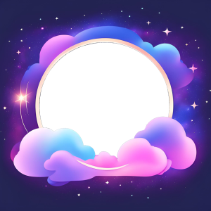 Frame of Purple Galaxy-themed Photo Frame