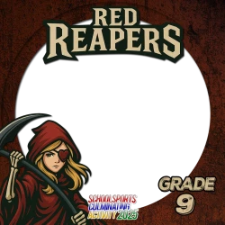Frame of DEIHS School Sports Culminating Activity 2025  GRADE 9 Red Reapers