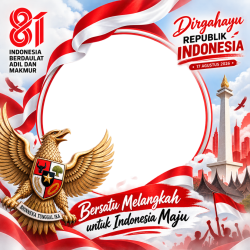Frame Resmi HUT RI ke-81 Indonesia Maju 2026